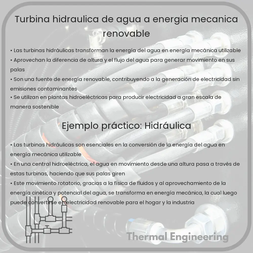 Turbina Hidráulica | De Agua a Energía Mecánica, Renovable