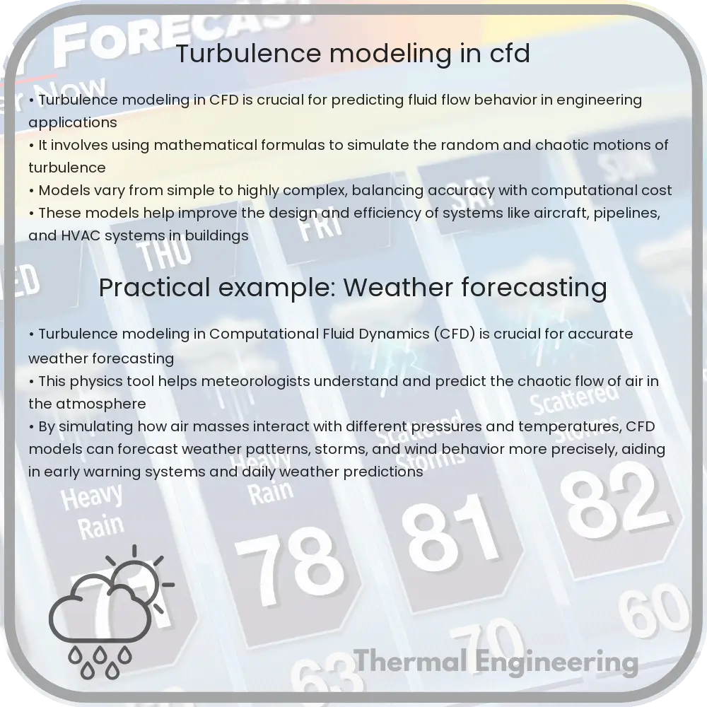 Turbulence modeling in CFD
