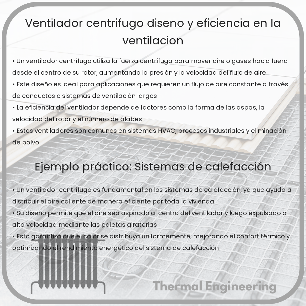 Ventilador Centrífugo | Diseño y Eficiencia en la Ventilación