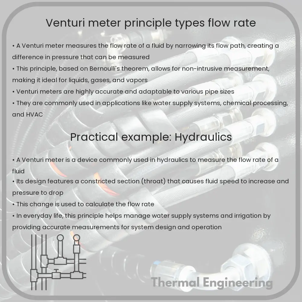 Venturi Meter | Principle, Types, Flow Rate
