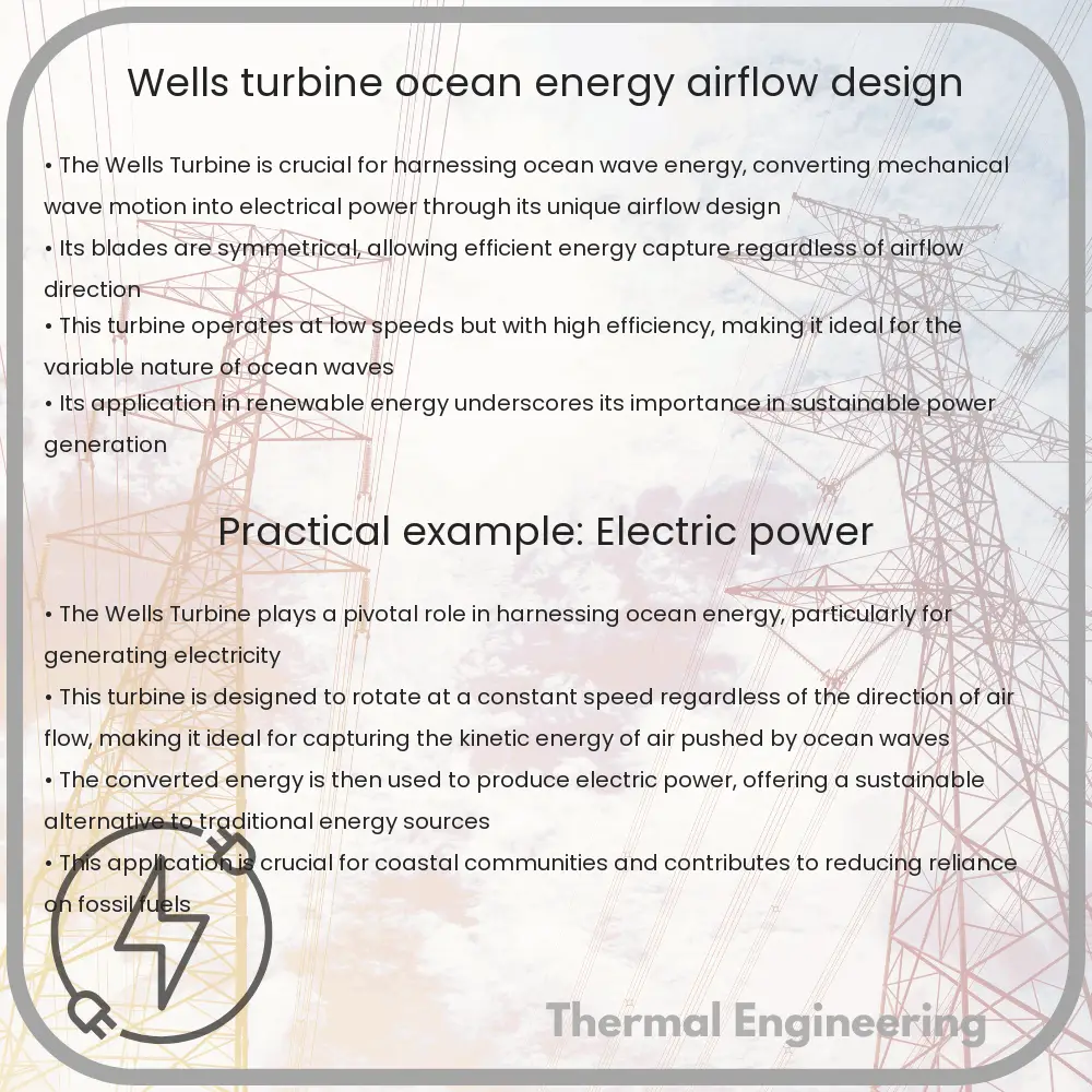 Wells Turbine | Ocean Energy & Airflow Design