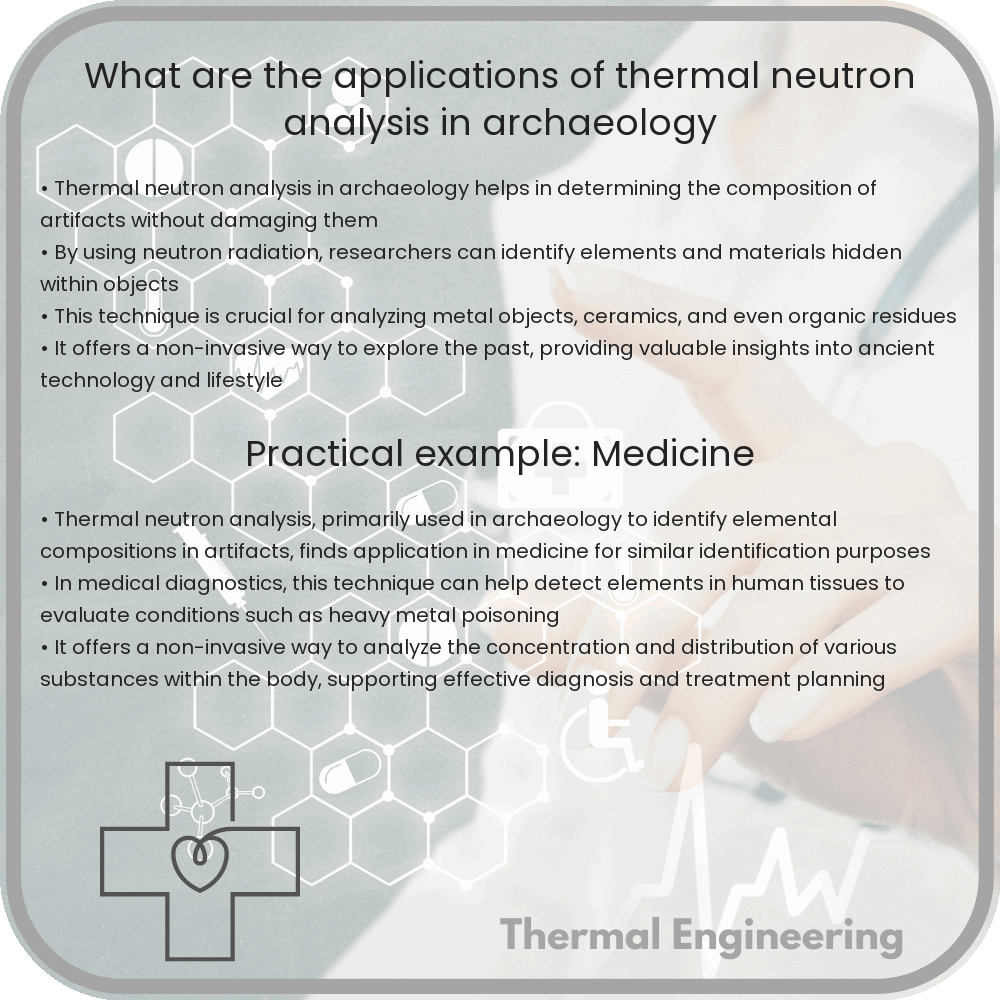 What are the applications of thermal neutron analysis in archaeology