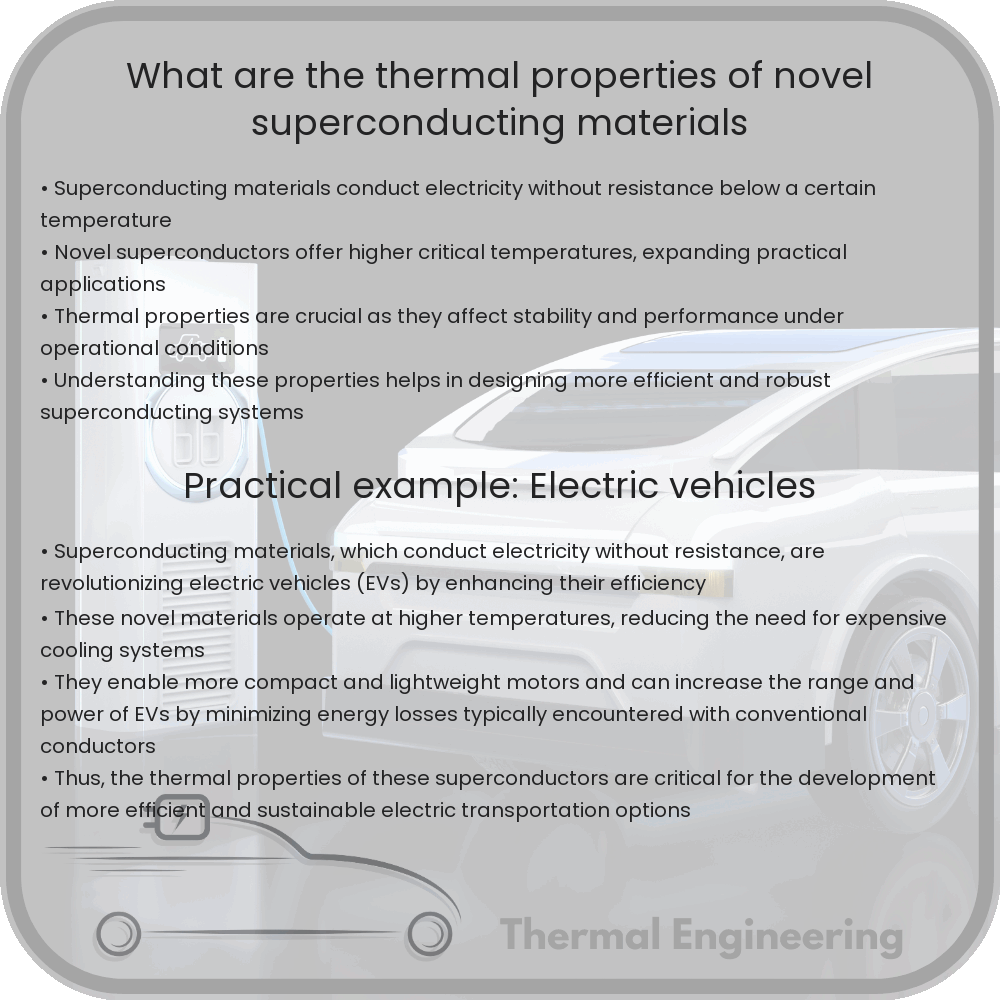 What are the thermal properties of novel superconducting materials