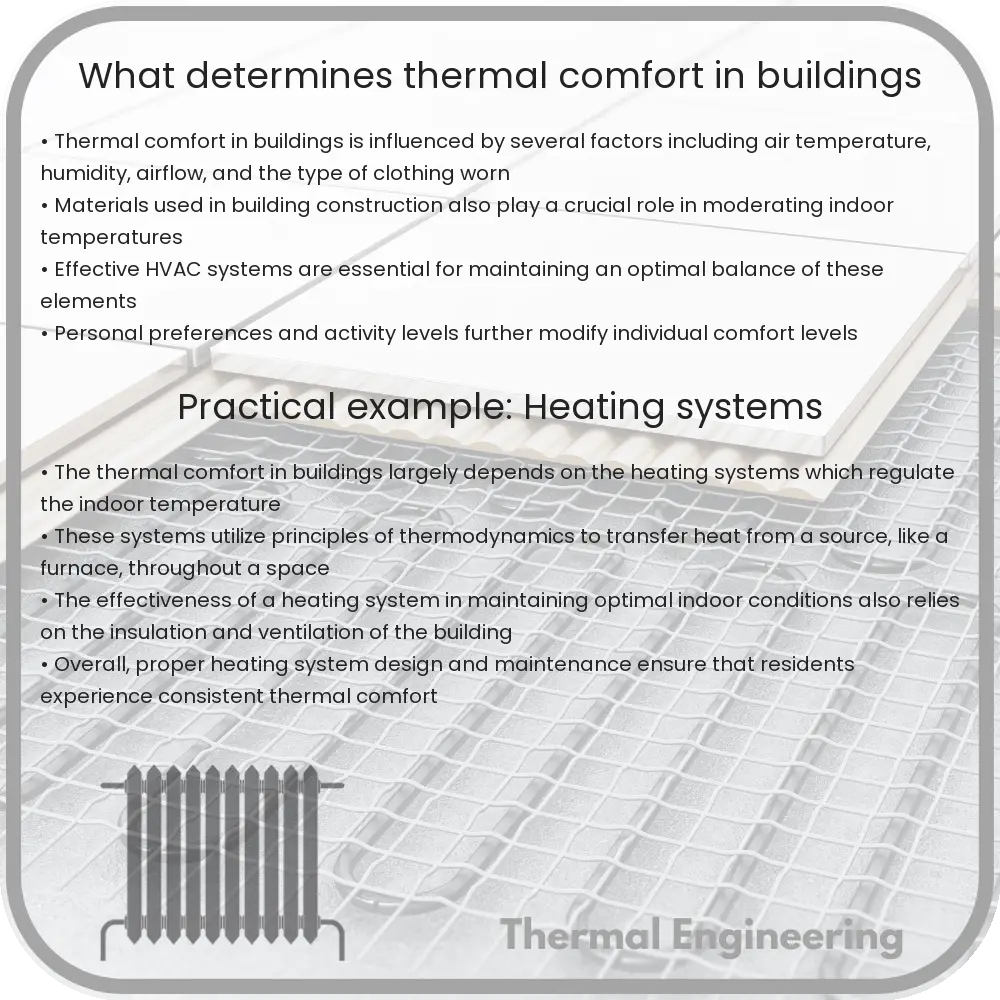 What determines thermal comfort in buildings