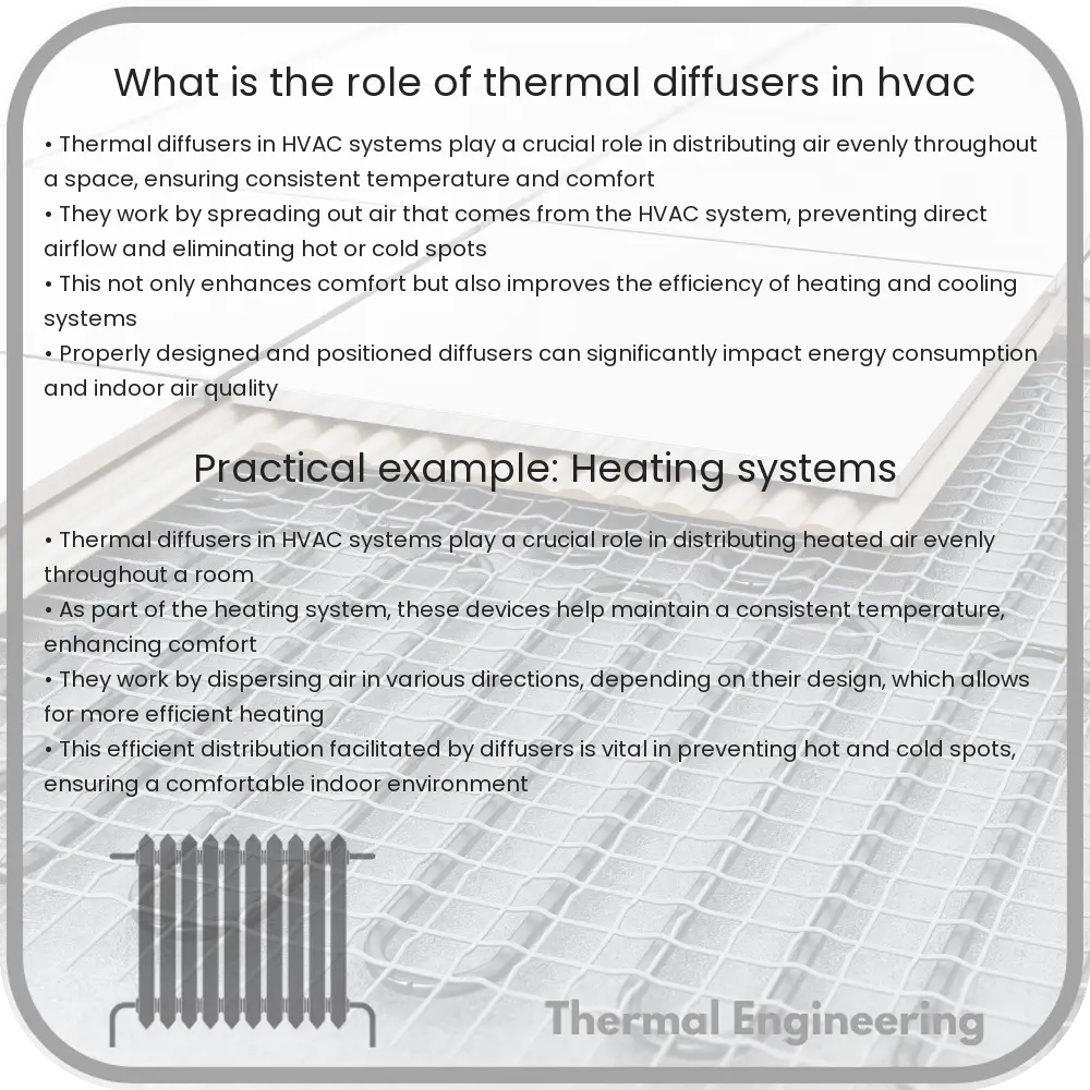 What is the role of thermal diffusers in HVAC