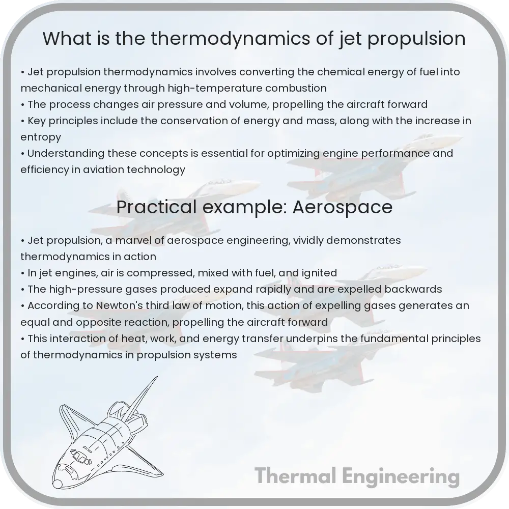 What is the thermodynamics of jet propulsion