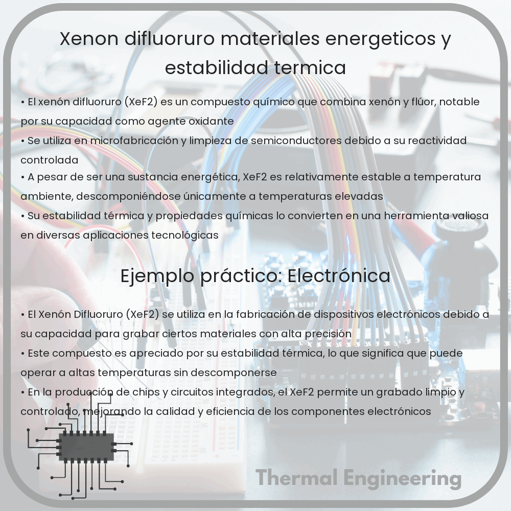 Xenón Difluoruro: Materiales Energéticos y Estabilidad Térmica