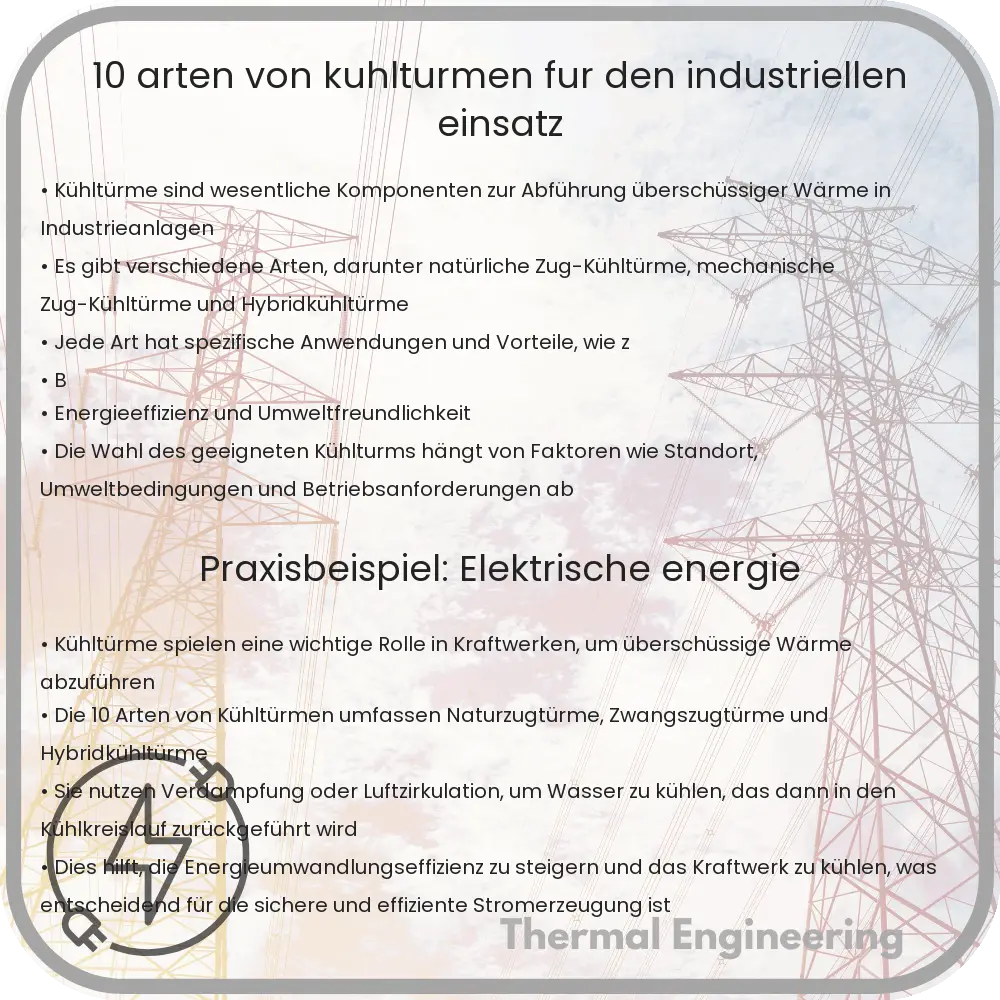 10 Arten von Kühltürmen für den industriellen Einsatz