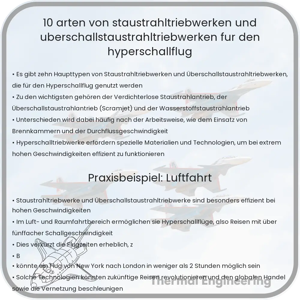 10 Arten von Staustrahltriebwerken und Überschallstaustrahltriebwerken für den Hyperschallflug