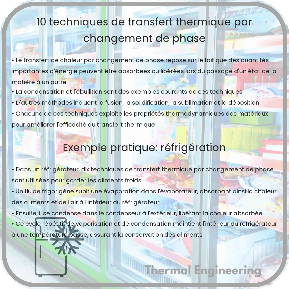 10 Techniques de Transfert Thermique par Changement de Phase