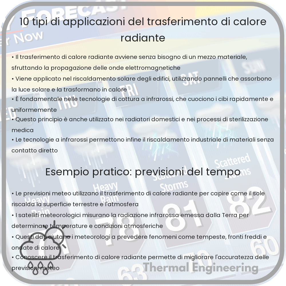 10 Tipi di Applicazioni del Trasferimento di Calore Radiante