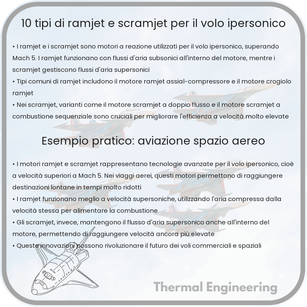 10 Tipi di Ramjet e Scramjet per il Volo Ipersonico