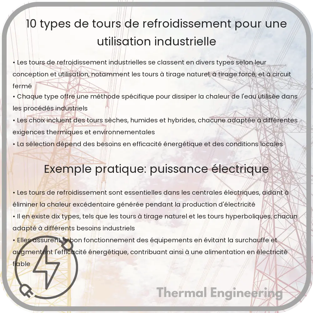 10 Types de Tours de Refroidissement pour Une Utilisation Industrielle