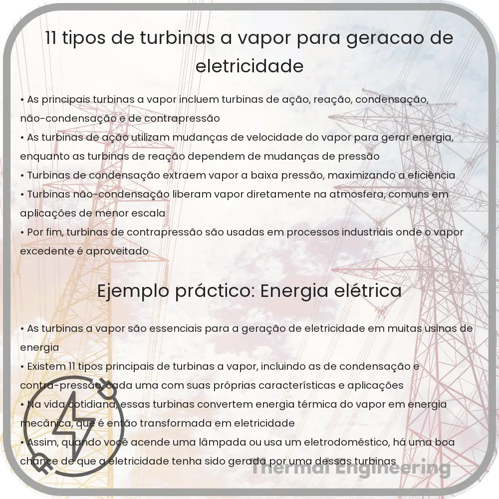 11 Tipos de Turbinas a Vapor para Geração de Eletricidade