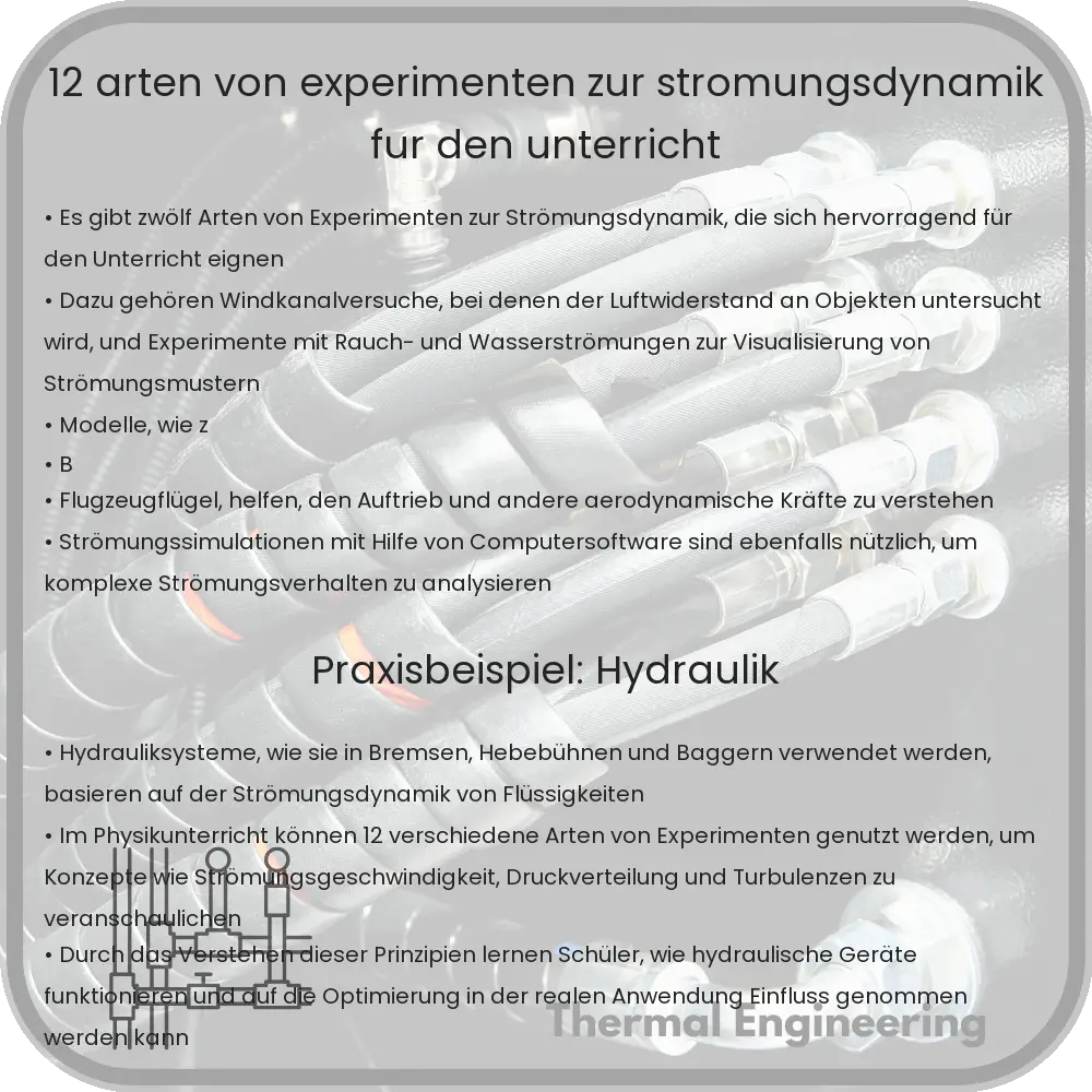 12 Arten von Experimenten zur Strömungsdynamik für den Unterricht
