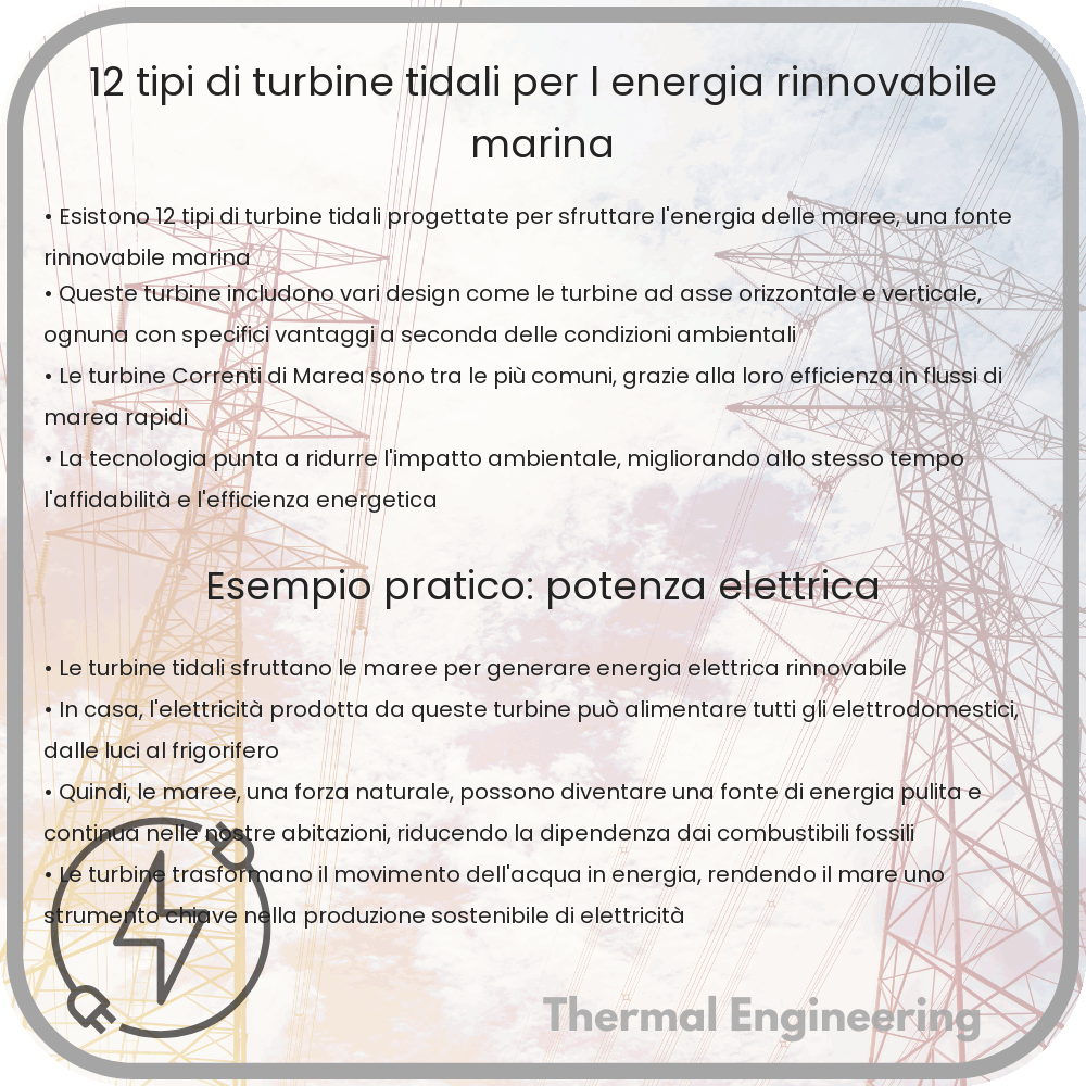 12 Tipi di Turbine Tidali per l'Energia Rinnovabile Marina