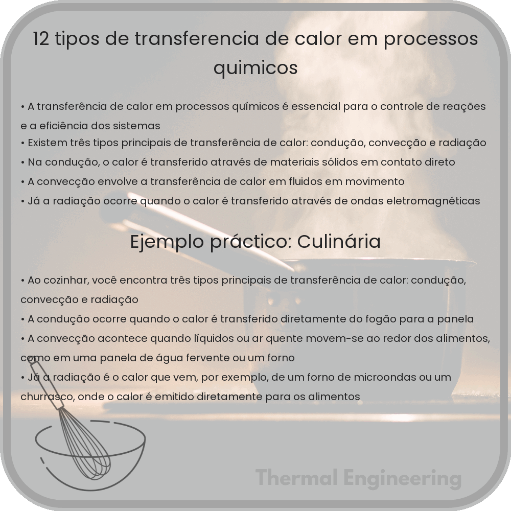 12 Tipos de Transferência de Calor em Processos Químicos
