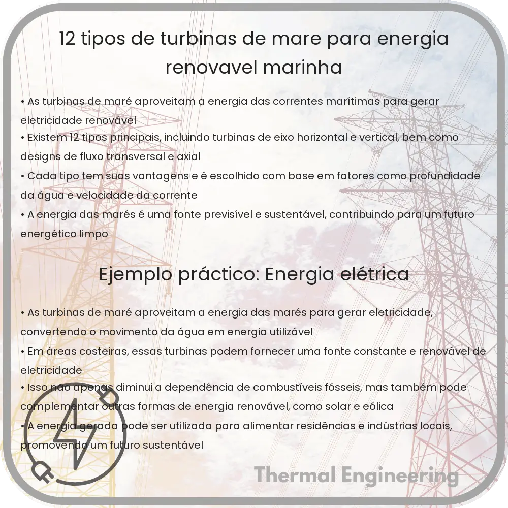 12 Tipos de Turbinas de Maré para Energia Renovável Marinha