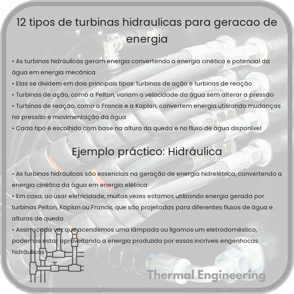 12 Tipos de Turbinas Hidráulicas para Geração de Energia