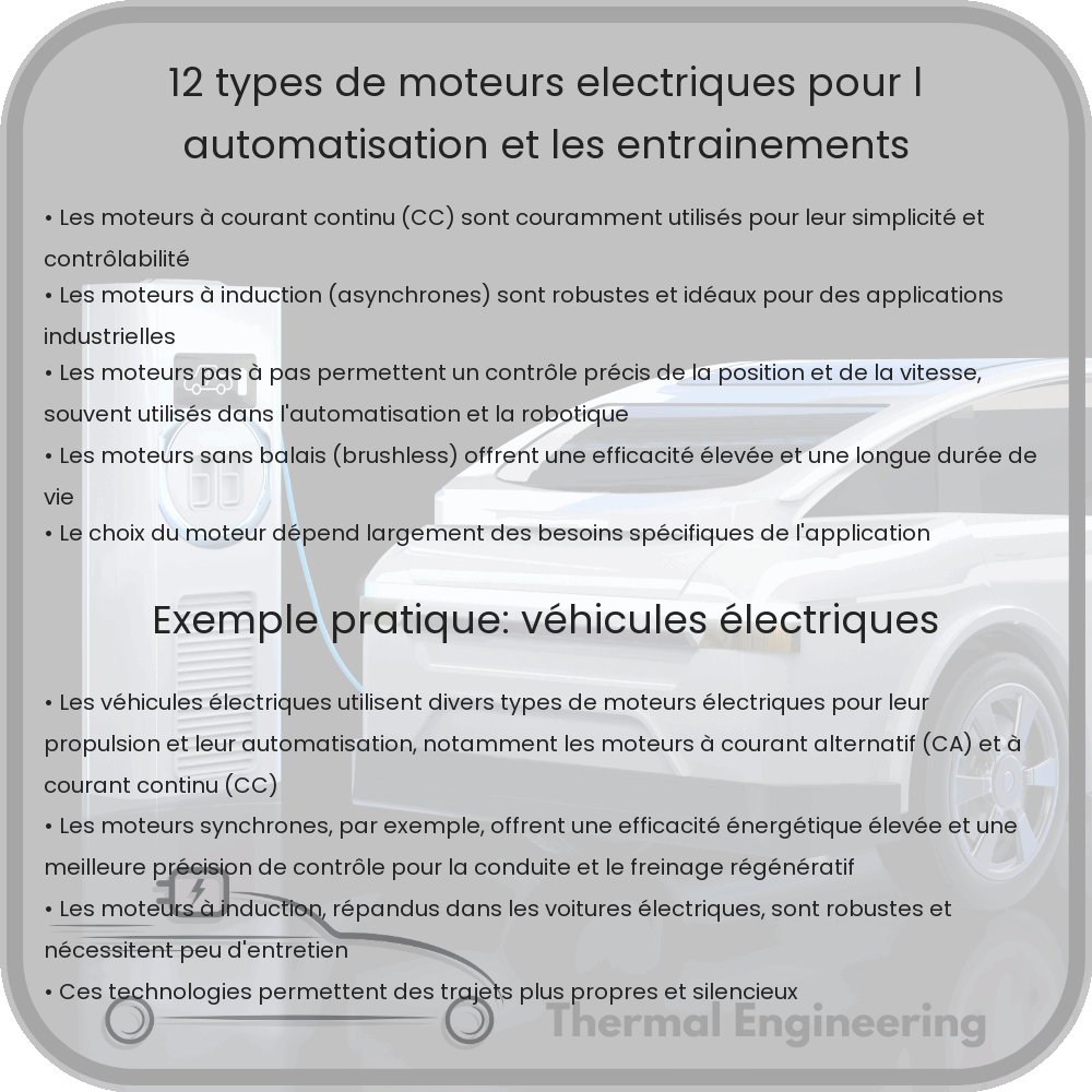 12 Types de Moteurs Électriques pour l'Automatisation et les Entraînements