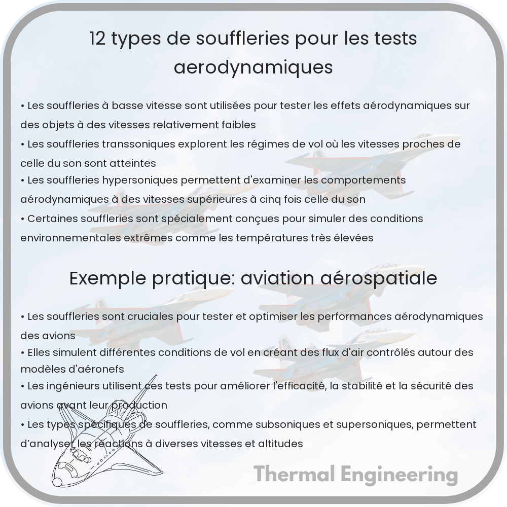 12 Types de Souffleries pour les Tests Aérodynamiques