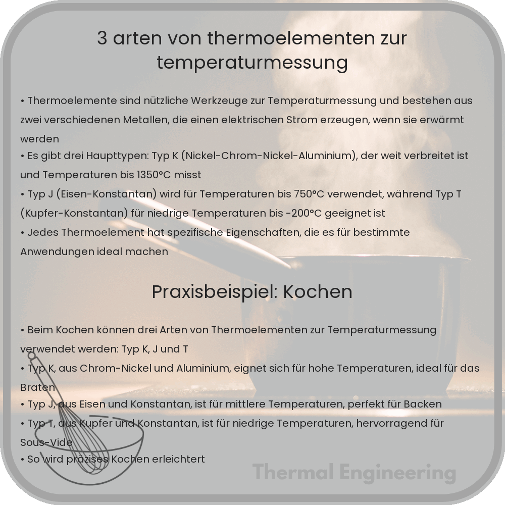 3 Arten von Thermoelementen zur Temperaturmessung