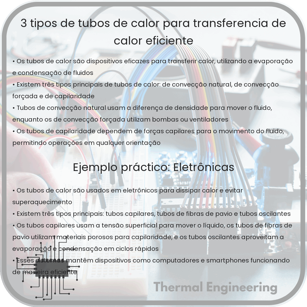 3 Tipos de Tubos de Calor para Transferência de Calor Eficiente