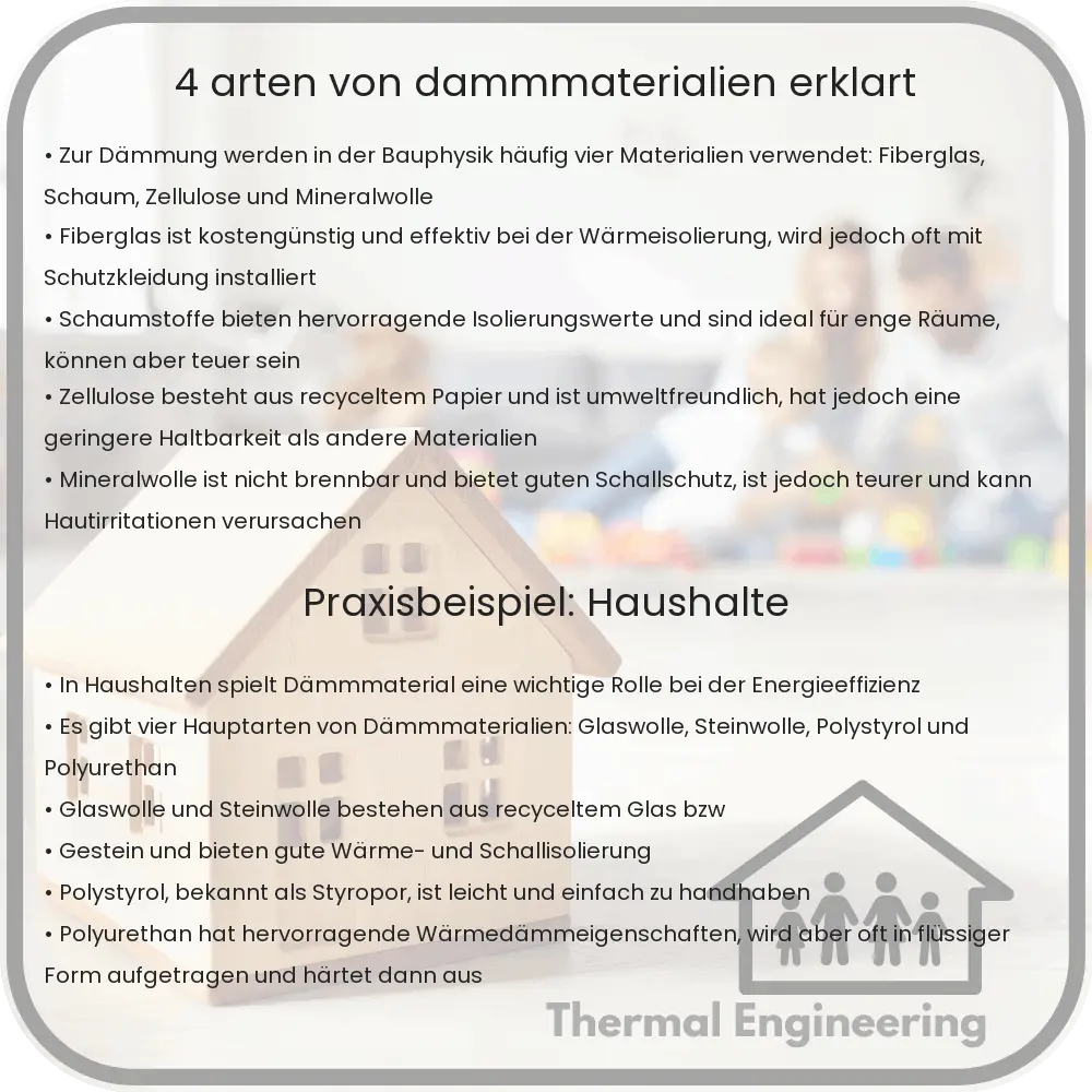 4 Arten von Dämmmaterialien erklärt