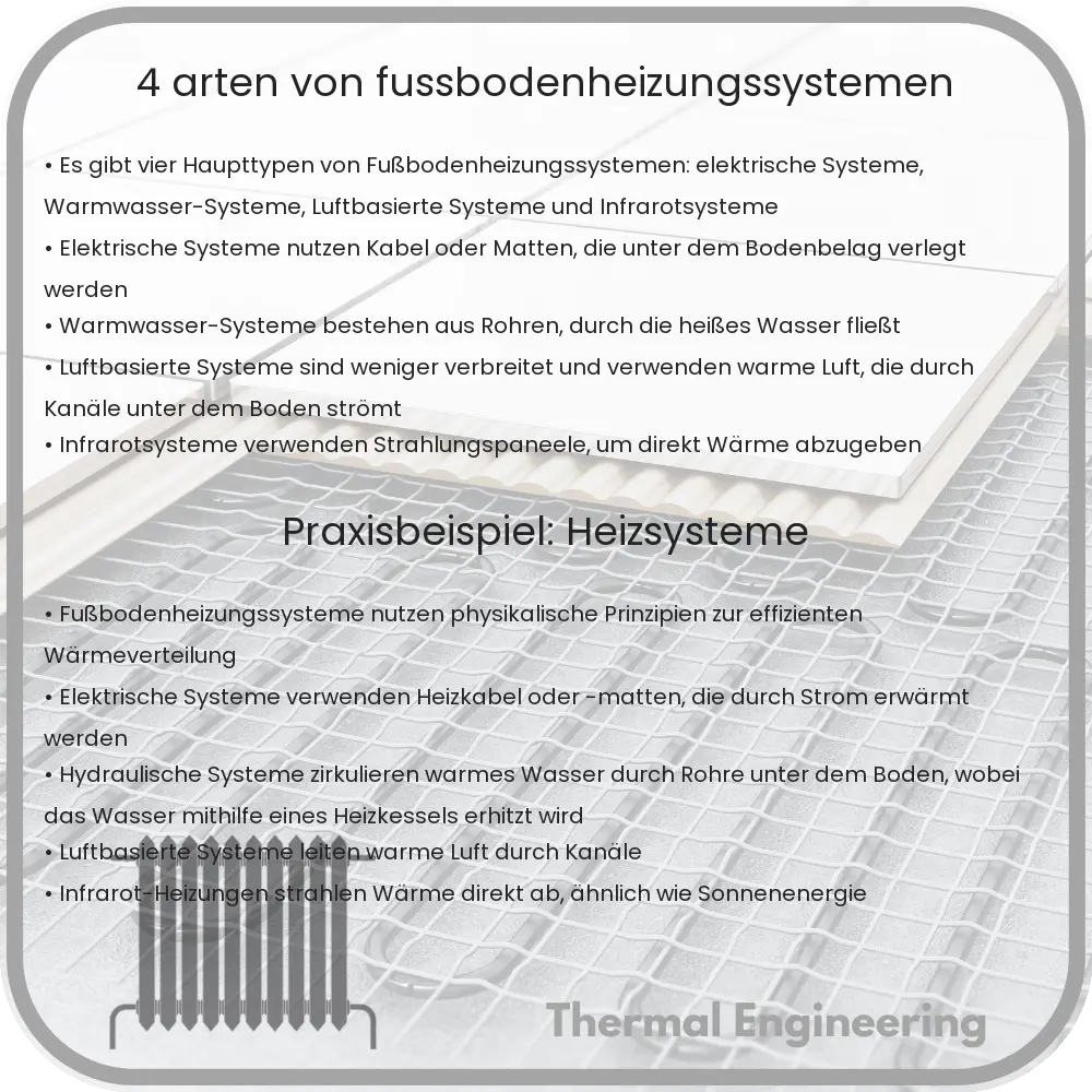 4 Arten von Fußbodenheizungssystemen