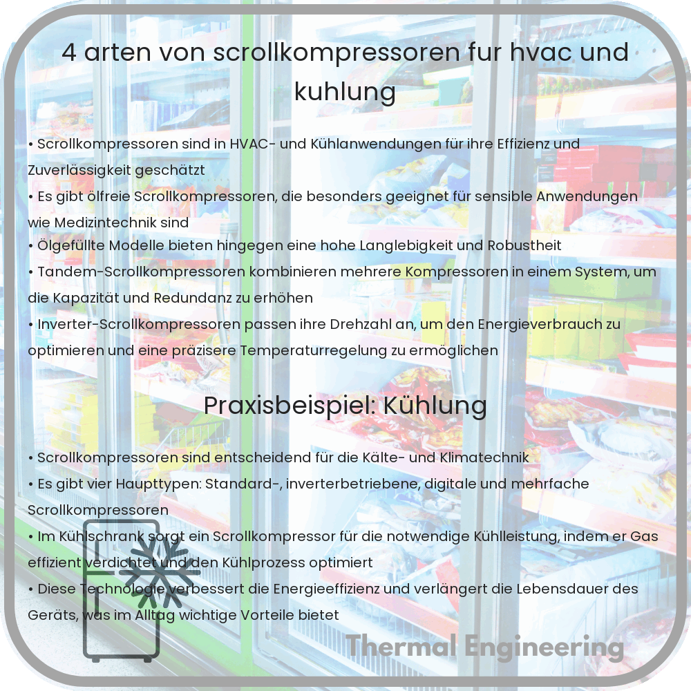 4 Arten von Scrollkompressoren für HVAC und Kühlung