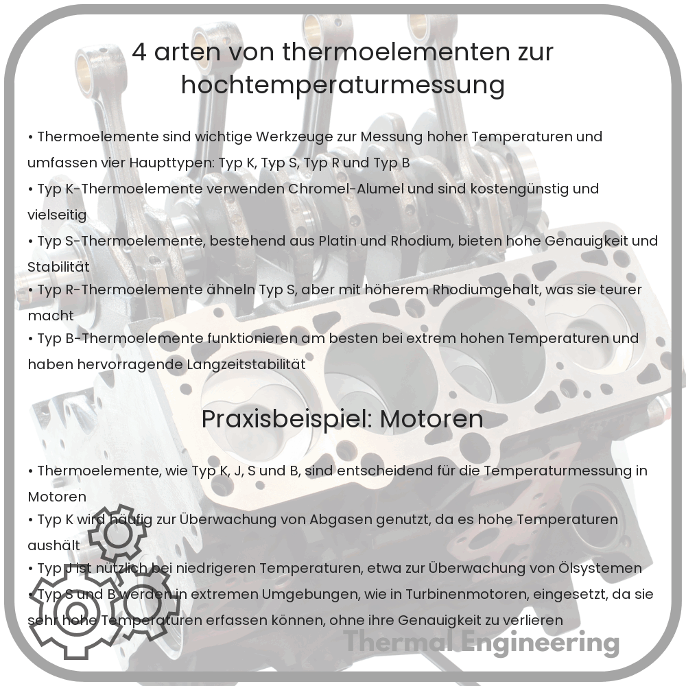 4 Arten von Thermoelementen zur Hochtemperaturmessung