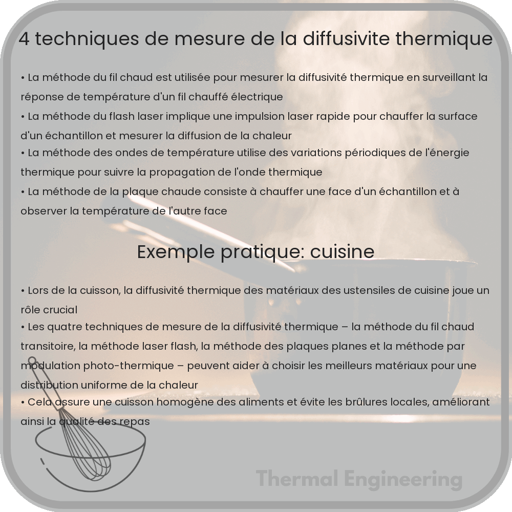 4 techniques de mesure de la diffusivité thermique