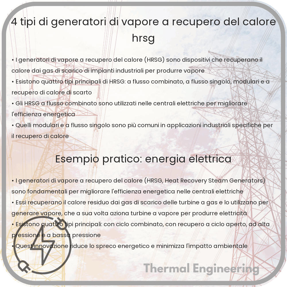 4 Tipi di Generatori di Vapore a Recupero del Calore (HRSG)