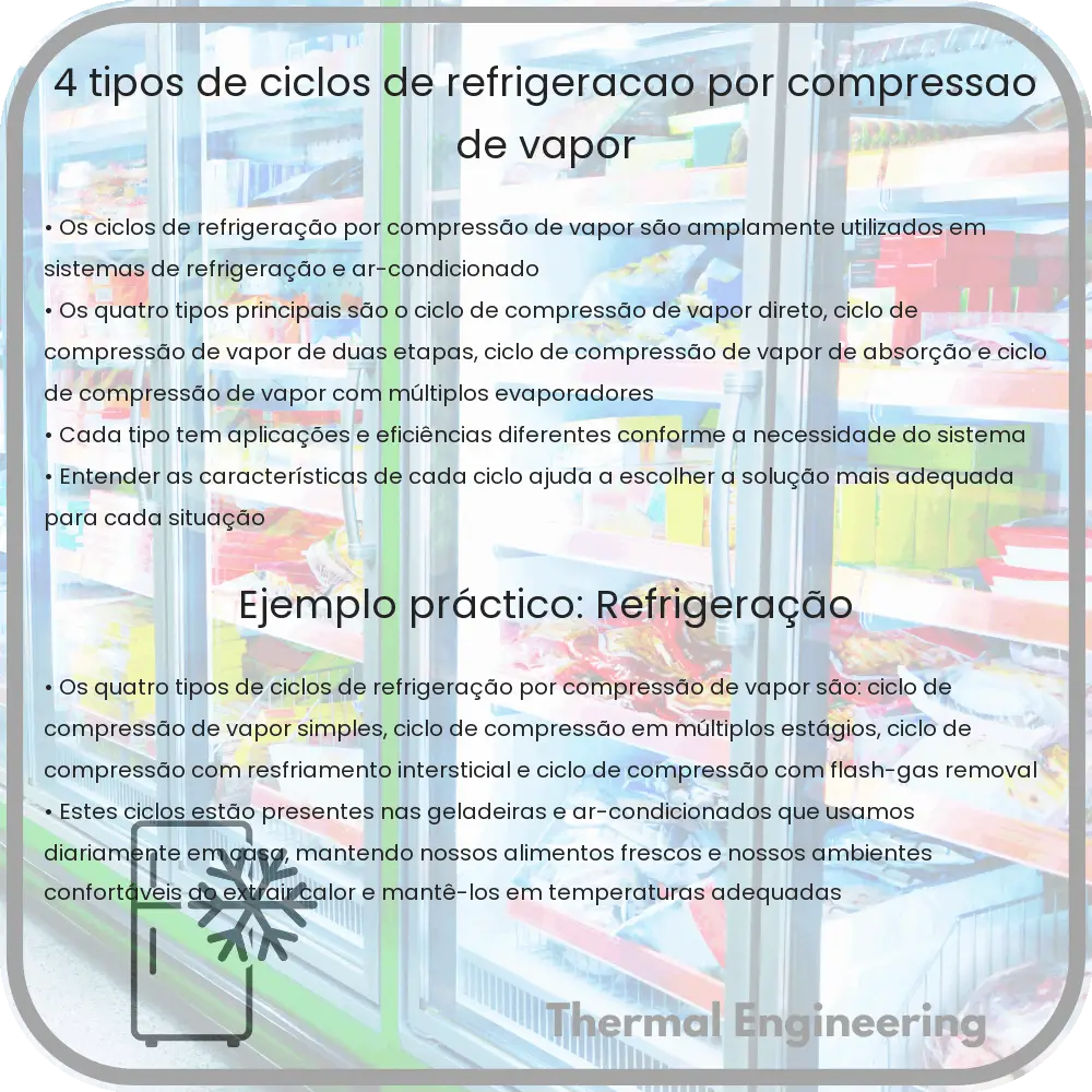 4 Tipos de Ciclos de Refrigeração por Compressão de Vapor