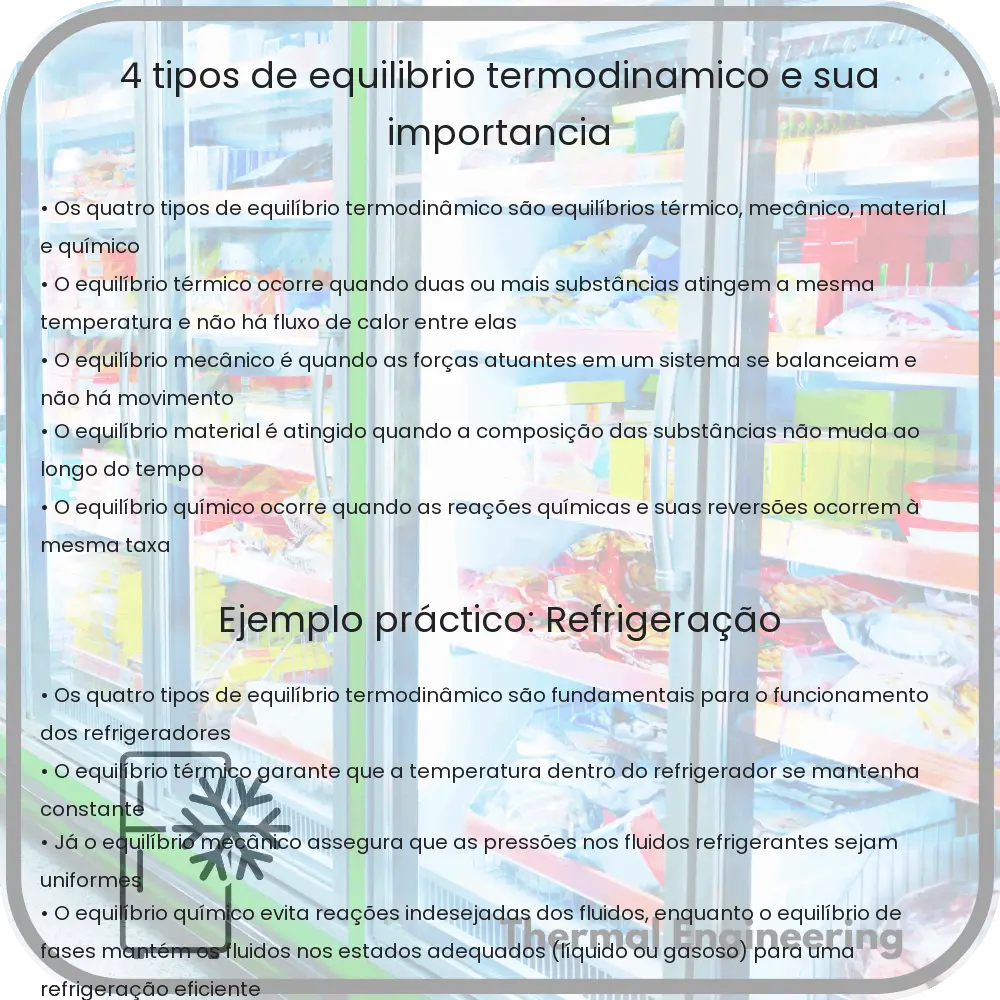 4 Tipos de Equilíbrio Termodinâmico e Sua Importância