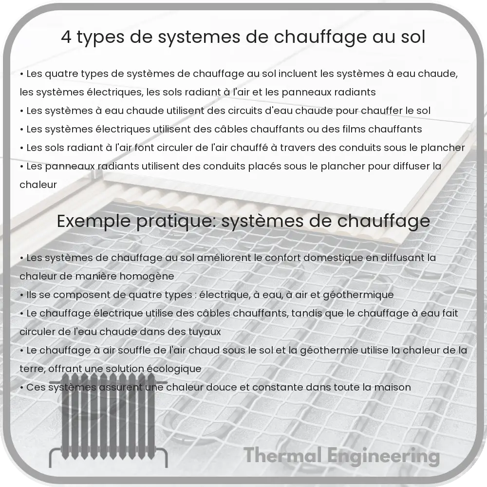 4 Types de Systèmes de Chauffage au Sol