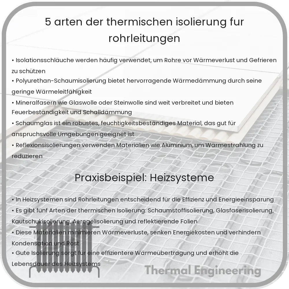 5 Arten der thermischen Isolierung für Rohrleitungen