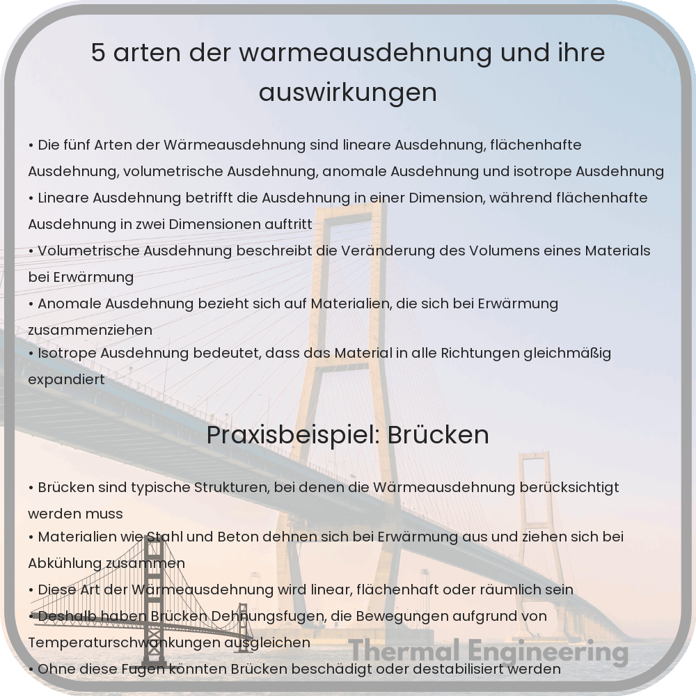 5 Arten der Wärmeausdehnung und ihre Auswirkungen