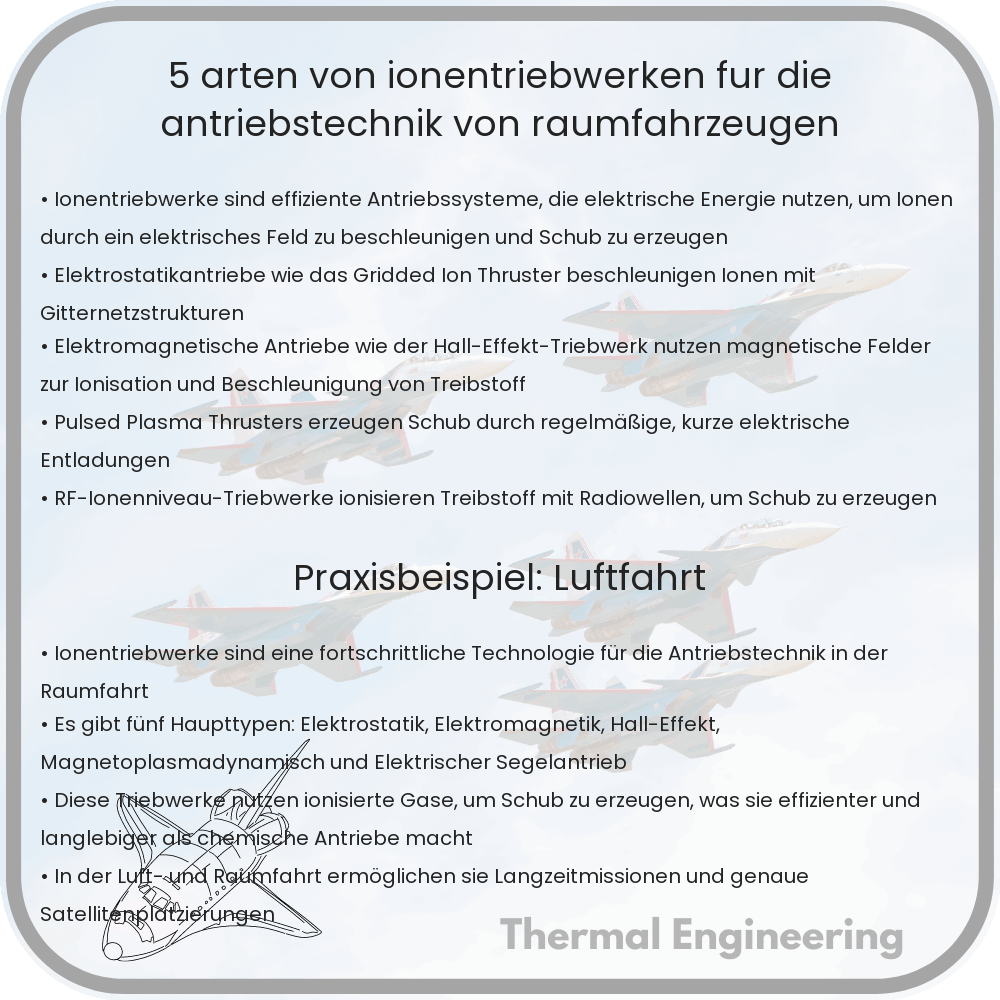 5 Arten von Ionentriebwerken für die Antriebstechnik von Raumfahrzeugen
