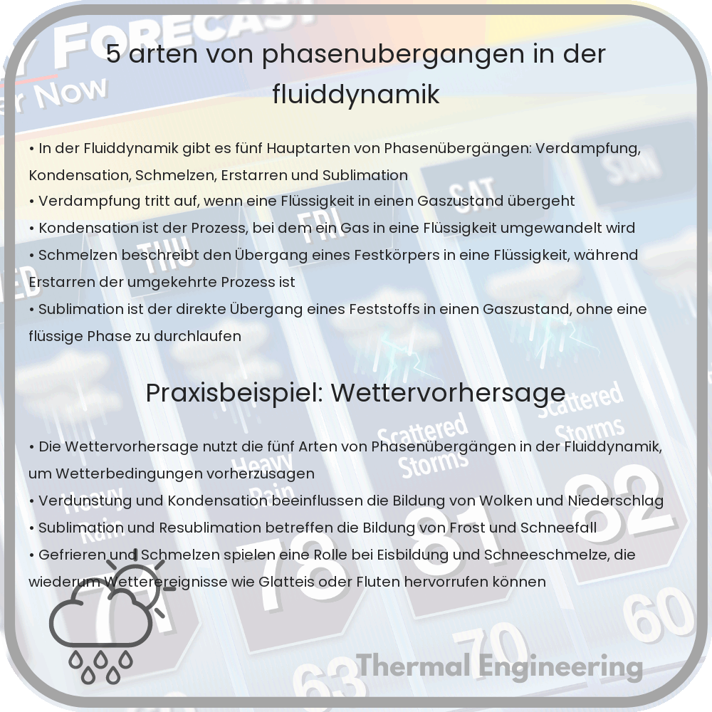 5 Arten von Phasenübergängen in der Fluiddynamik