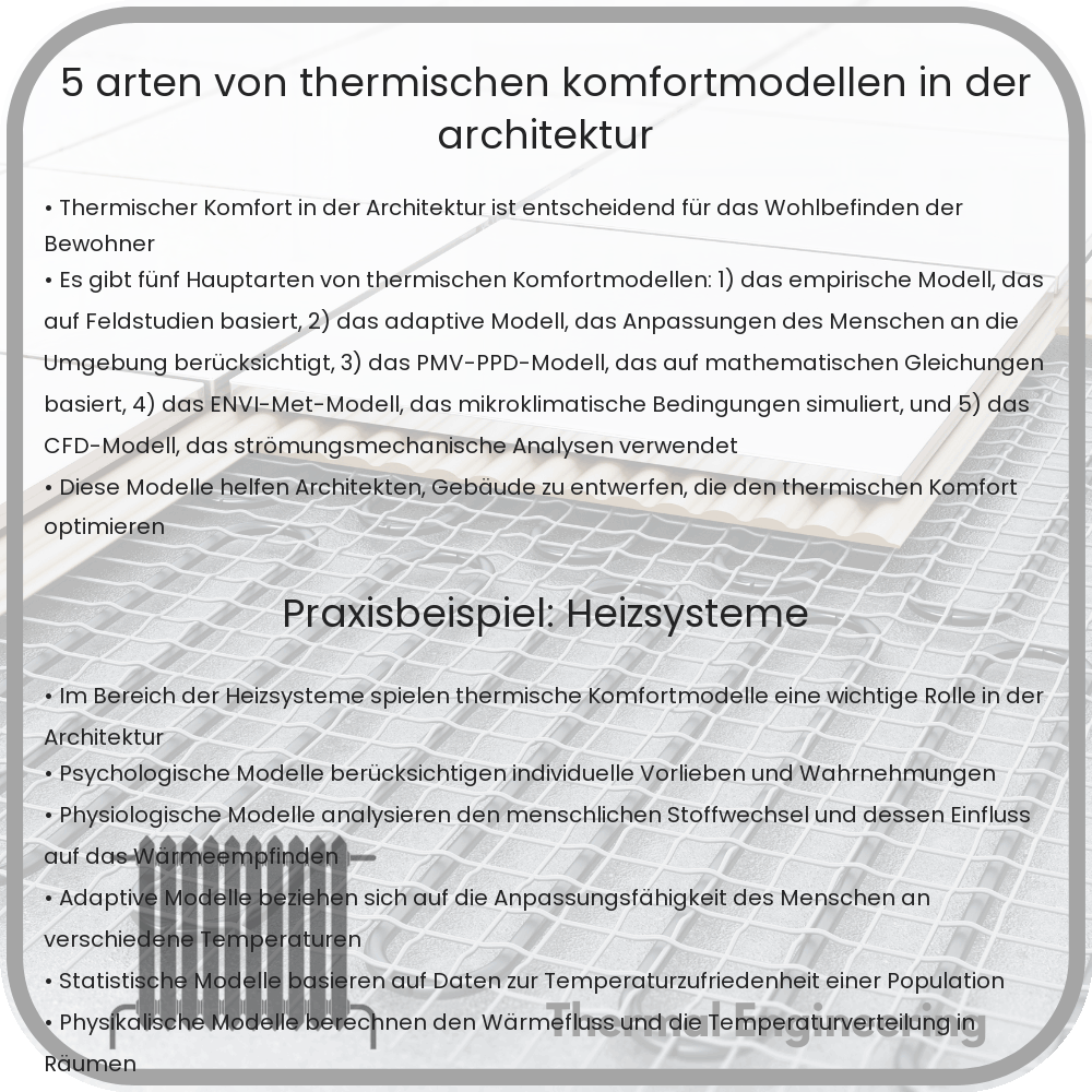 5 Arten von thermischen Komfortmodellen in der Architektur