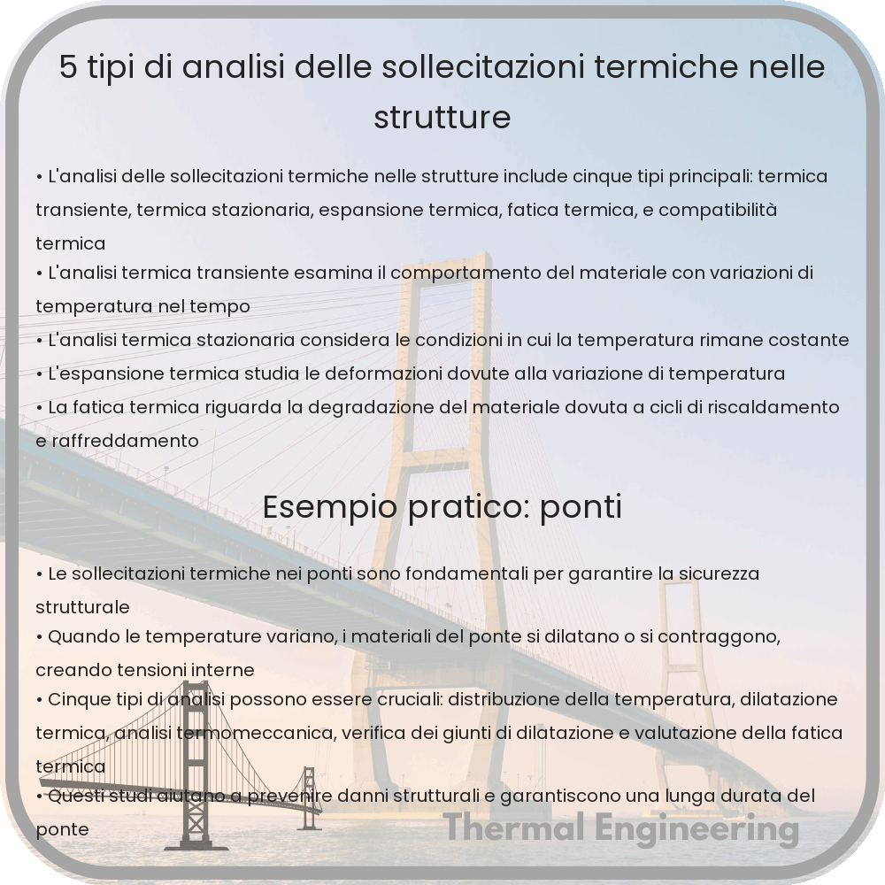 5 Tipi di Analisi delle Sollecitazioni Termiche nelle Strutture