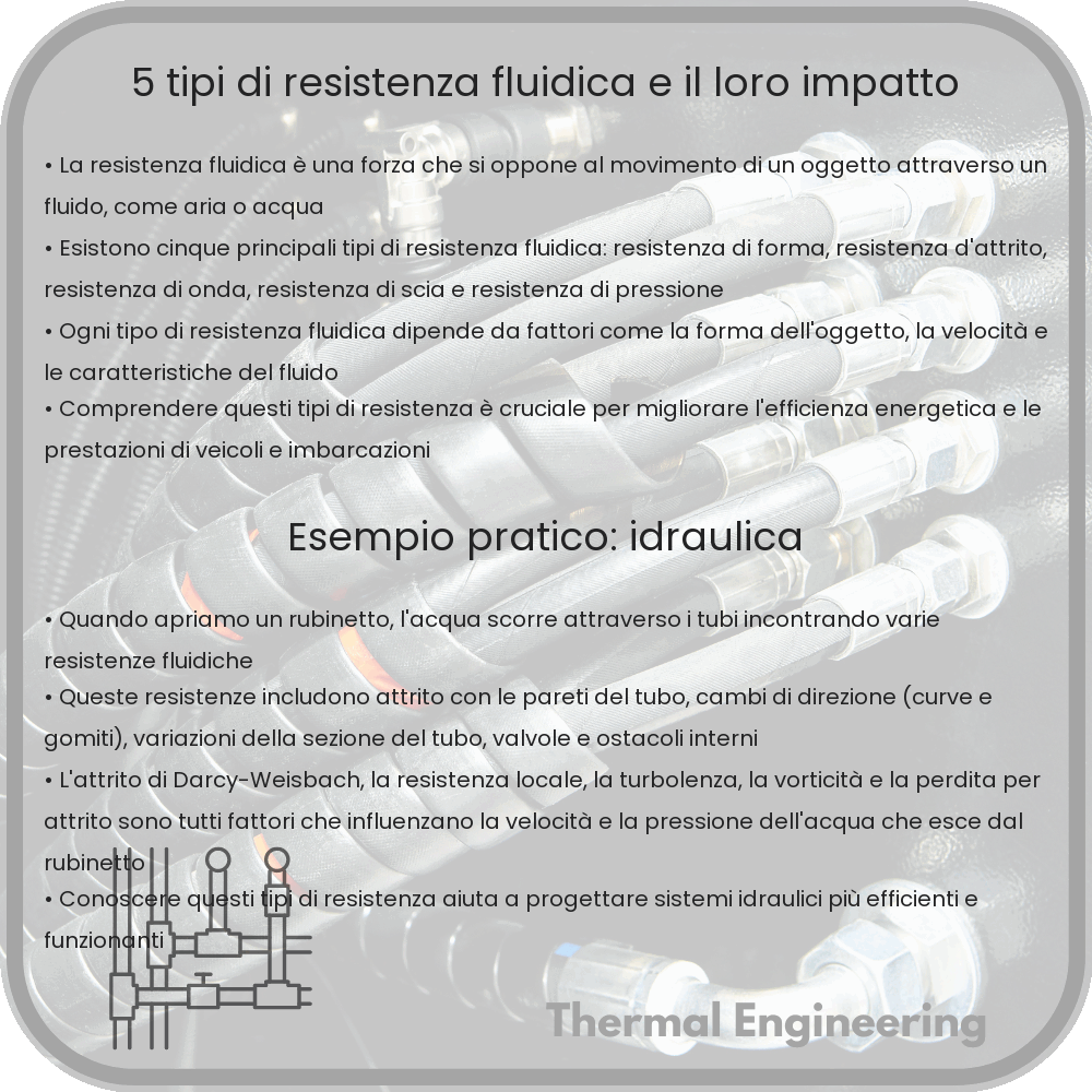 5 Tipi di Resistenza Fluidica e il Loro Impatto