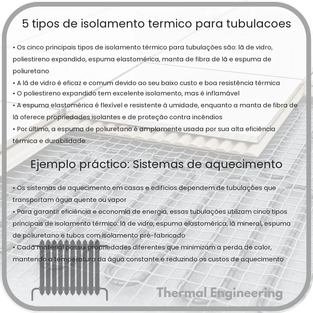5 Tipos de Isolamento Térmico para Tubulações