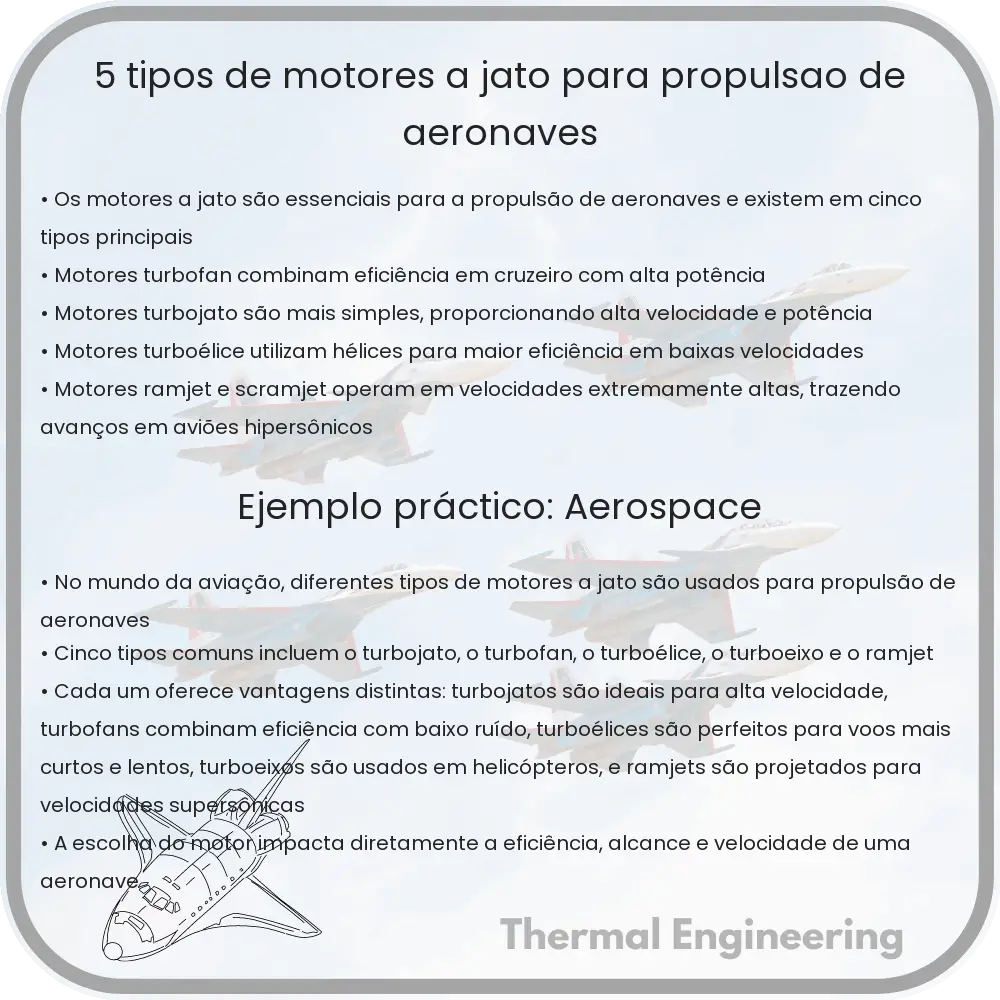 5 Tipos de Motores a Jato para Propulsão de Aeronaves