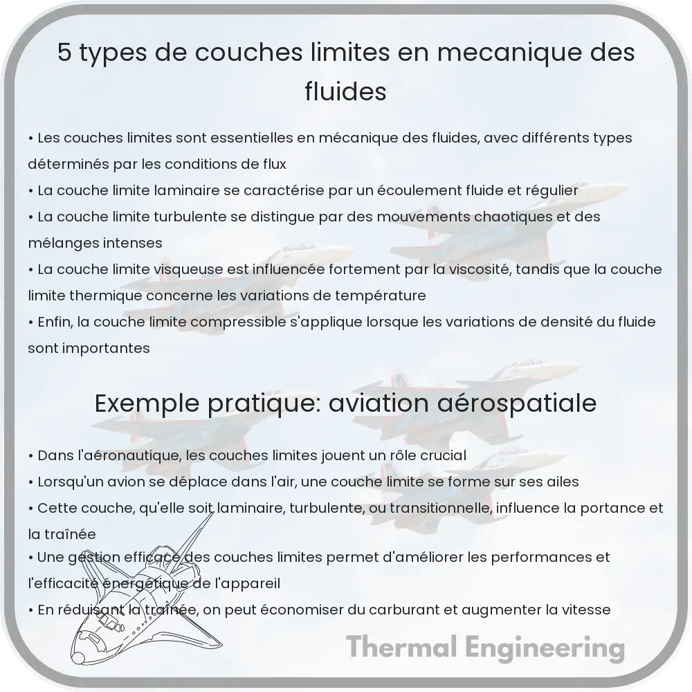 5 Types de Couches Limites en Mécanique des Fluides