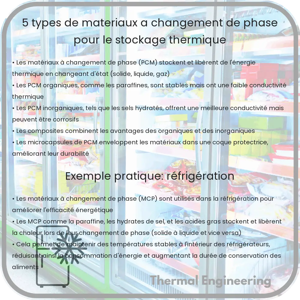 5 Types de Matériaux à Changement de Phase pour le Stockage Thermique