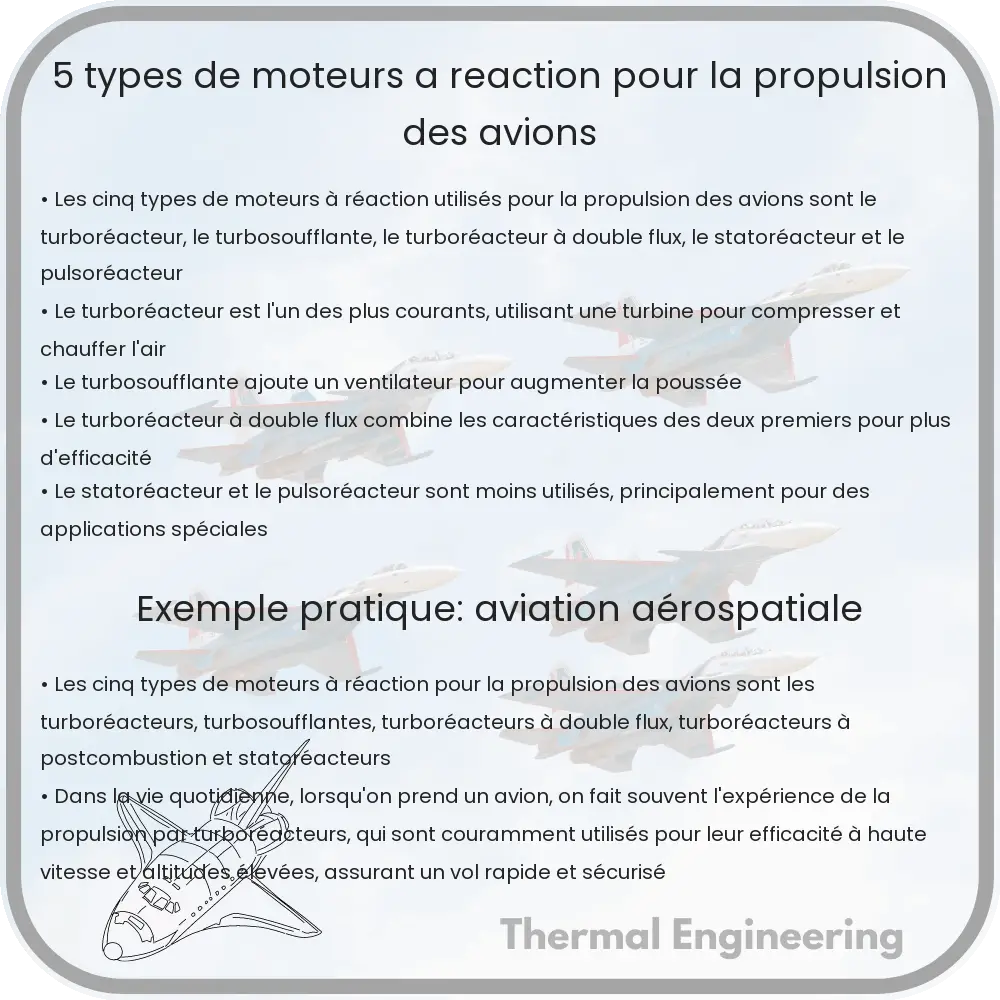 5 types de moteurs à réaction pour la propulsion des avions