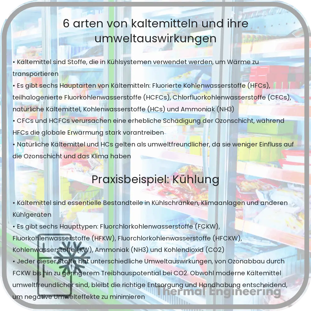 6 Arten von Kältemitteln und ihre Umweltauswirkungen