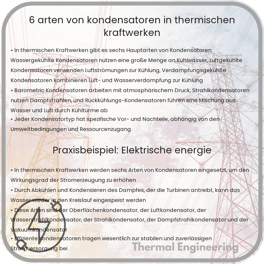 6 Arten von Kondensatoren in thermischen Kraftwerken
